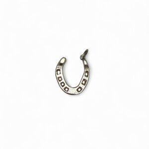 Vintage Large Silver Horseshoe Goodluck Charm Pendant